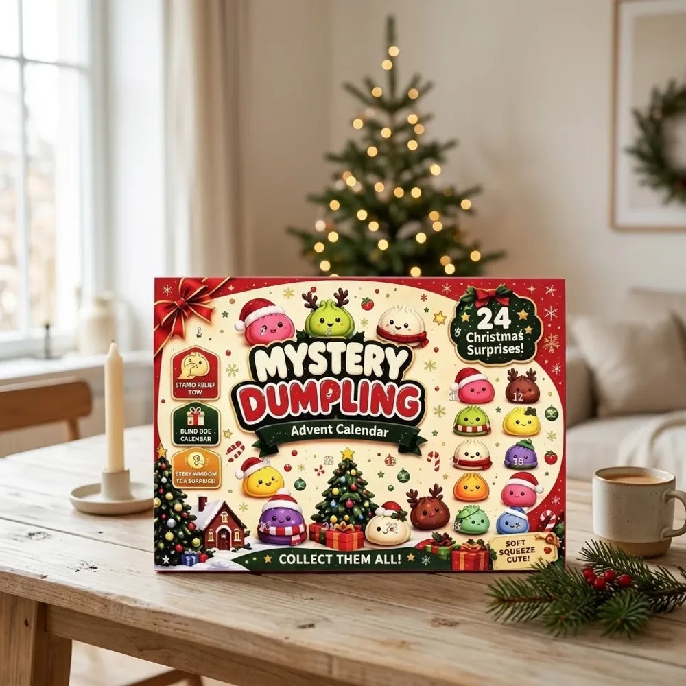 Adventskalender auf einem Holztisch mit weihnachtlicher Stimmung